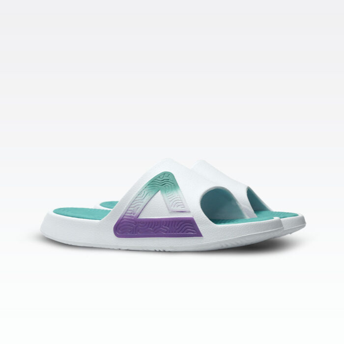 ⁦Peak Taichi Slippers White/Bright Turquoise⁩ - الصورة ⁦2⁩