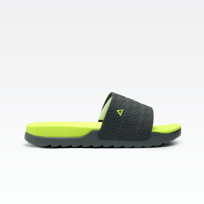 ⁦Peak Taichi Tachi Slippers Dk.Grey/Fluorescent Yellow⁩ - الصورة ⁦1⁩