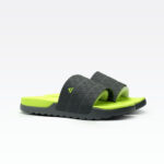 ⁦Peak Taichi Tachi Slippers Dk.Grey/Fluorescent Yellow⁩ - الصورة ⁦2⁩