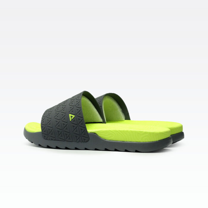 ⁦Peak Taichi Tachi Slippers Dk.Grey/Fluorescent Yellow⁩ - الصورة ⁦4⁩