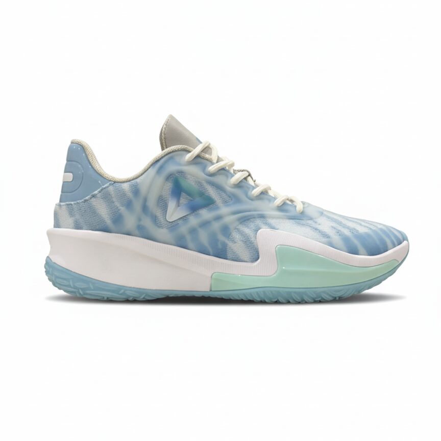 E241161A-9C10 Peak Basketball Match Shoes-Sky Blue/White - الصورة 1