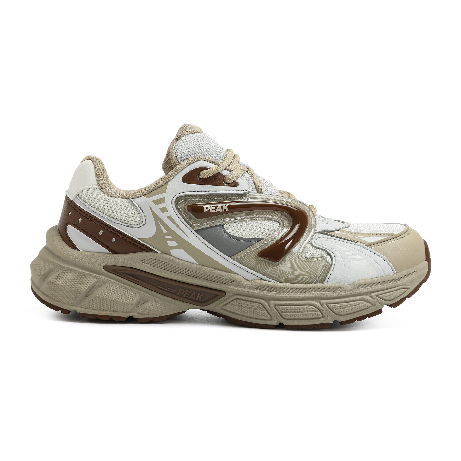 EK54430E-Z476-1 Peak Kids Casual Shoes Off White/Brown – Image 1
