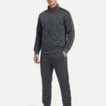 Peak Knitted Tracksuit Magnetic Grey